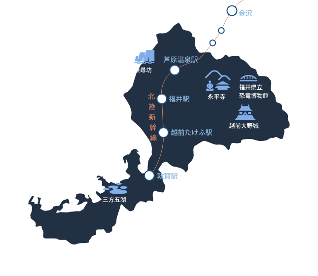 福井県の地図